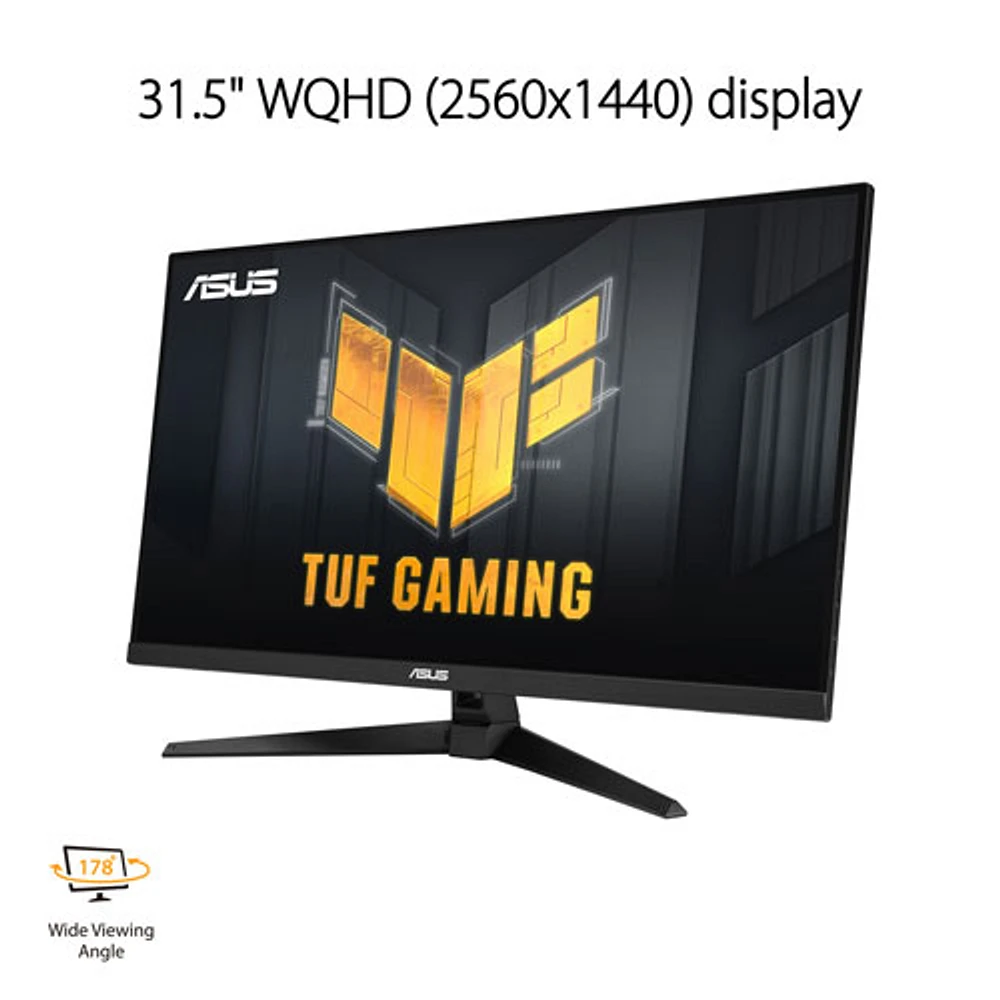 ASUS TUF 31.5" WQHD 1440p 170Hz 1ms VA LED FreeSync Gaming Monitor (VG32AQA1A)