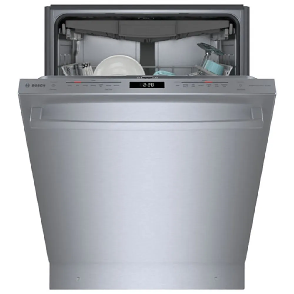 Bosch 800 Series 24" 42dB Built-In Dishwasher with Stainless Steel Tub & Third Rack (SHX78B75UC) - Stainless Steel