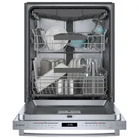 Bosch 800 Series 24" 42dB Built-In Dishwasher with Stainless Steel Tub & Third Rack (SHX78B75UC) - Stainless Steel