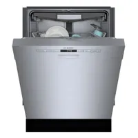 Bosch 24" 46dB Built-In Dishwasher with Stainless Steel Tub & Third Rack (SHE53B75UC) - Stainless Steel