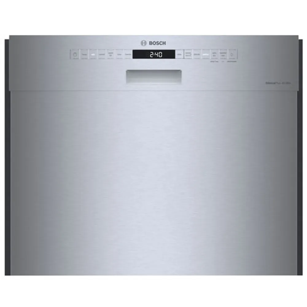 Lave-vaisselle encastrable 24 po 46 dB avec cuve en inox et troisième panier de Bosch (SHE53B75UC) - Inox