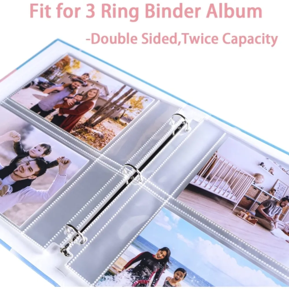 30 Pack Photo Sleeves For 3 Ring Binder 5x7, 120