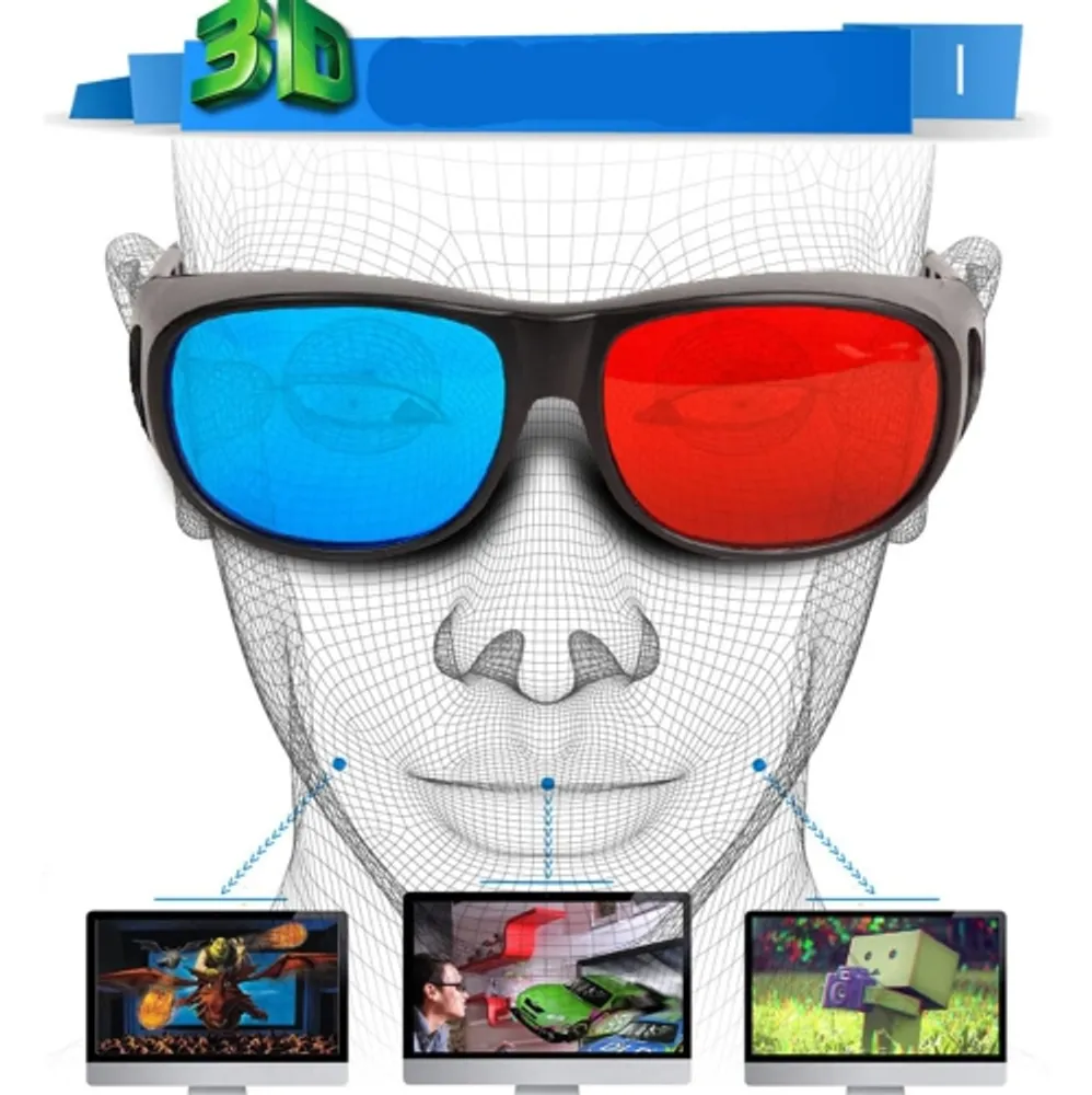 4pcs Lunettes 3D passives polarisées pour 3D Tv Real 3D Cinemas pour 3D  Gaming And Tv Frame