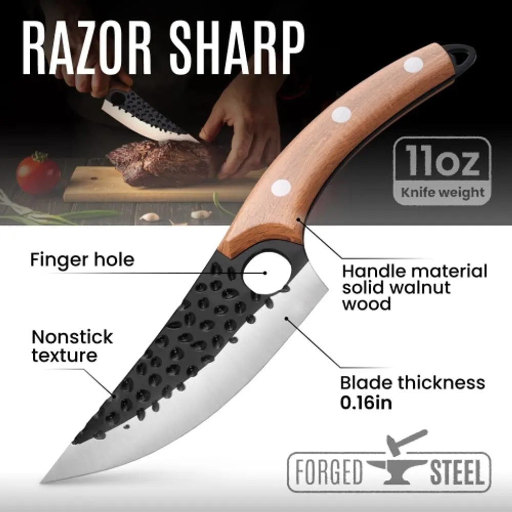 Knife, Forged Knife, Deboning Knife With Hole, Multi-functional