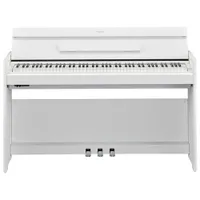 Yamaha ARIUS Slim 88-Key Weighted Action Digital Piano with Stand & 3 Pedals (YDPS55) - White