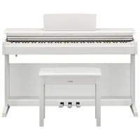 Yamaha ARIUS Standard 88-Key Weighted Hammer Action Digital Piano w/ Stand, Bench & 3 Pedals (YDP165)- White