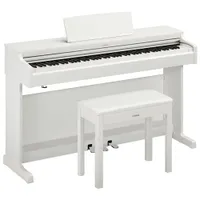 Yamaha ARIUS Standard 88-Key Weighted Hammer Action Digital Piano w/ Stand, Bench & 3 Pedals (YDP165)- White