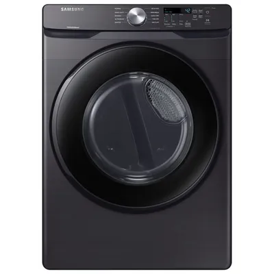 Open Box - Samsung 7.5 Cu. Ft. Electric Dryer (DVE45T6005V/AC) - Black Stainless Steel