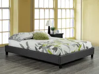 Contemporary Platform Bed - Queen - Grey