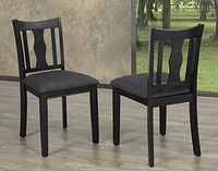 Cayenne Contemporary Fabric Dining Chair - Set of 2 - Grey