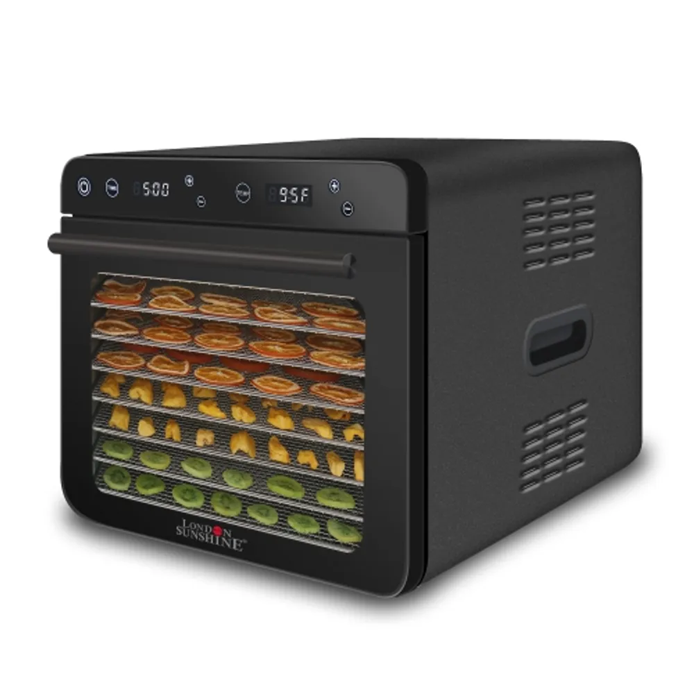 BRENTWOOD 5 TRAY BLACK FOOD DEHYDRATOR 10 HOUR AUTO SHUT OFF FD