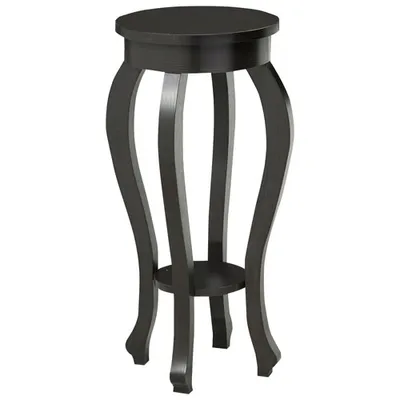 Abby Contemporary Round Accent Table - Dark Cherry
