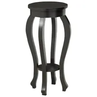 Abby Contemporary Round Accent Table - Dark Cherry