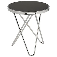 Avery Contempoarary Accent Table - Silver