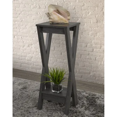 Dixie Contemporary Cross-Legged Plant Stand - Grey