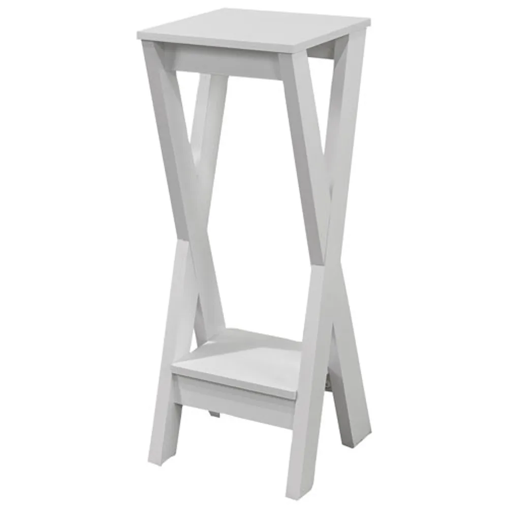 Dixie Contemporary Rectangular Plant Stand - White