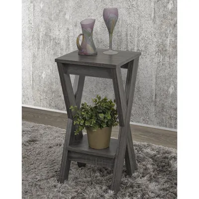 Chairside Contemporary Cross-Legged Plant Stand - Grey