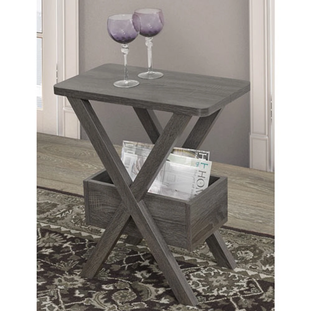 Brassex Contemporary Rectangular Accent Table - Grey