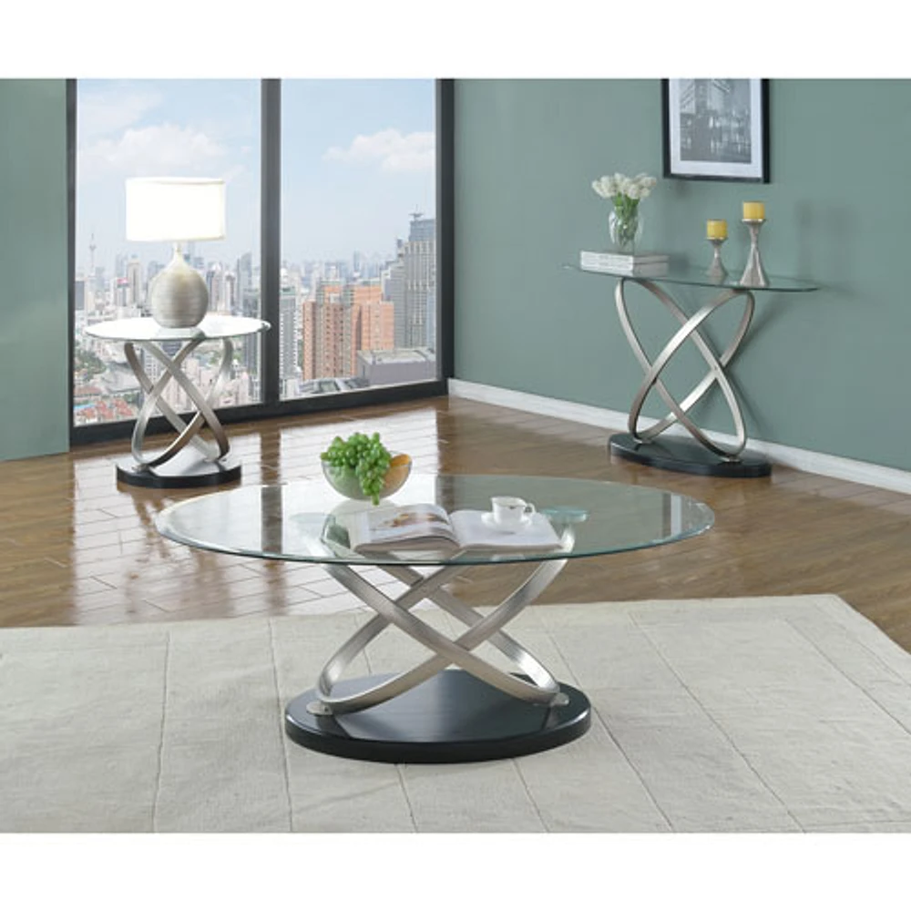 Sophia Contemporary Rectangular Coffee Table - Silver