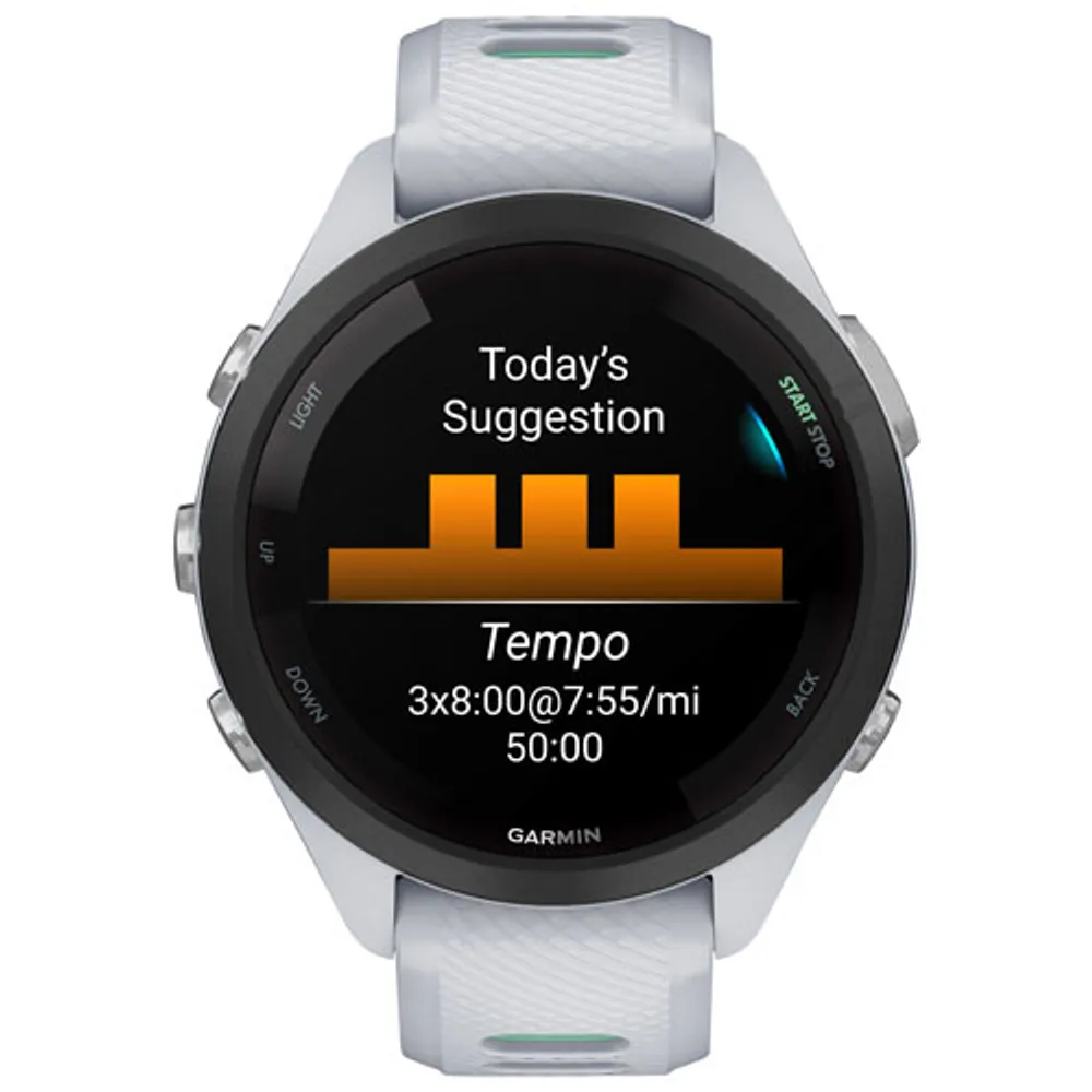 Montre intelligente Bluetooth de 42 mm Forerunner 265S de Garmin pour la course