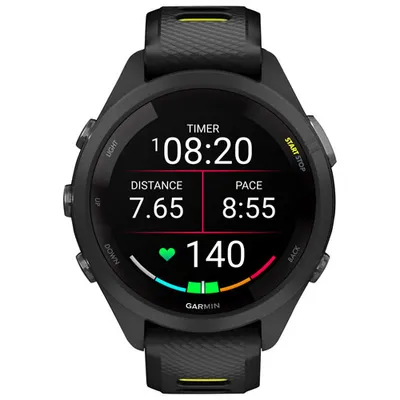 Garmin Forerunner 265S 42mm GPS Watch with Heart Rate Monitor - Black/Amp Yellow