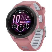 Montre GPS Forerunner 265S de 42 mm de Garmin avec moniteur de fréquence cardiaque - Rose pâle/Gris poudré