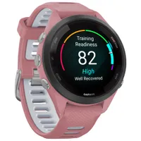 Montre GPS Forerunner 265S de 42 mm de Garmin avec moniteur de fréquence cardiaque - Rose pâle/Gris poudré