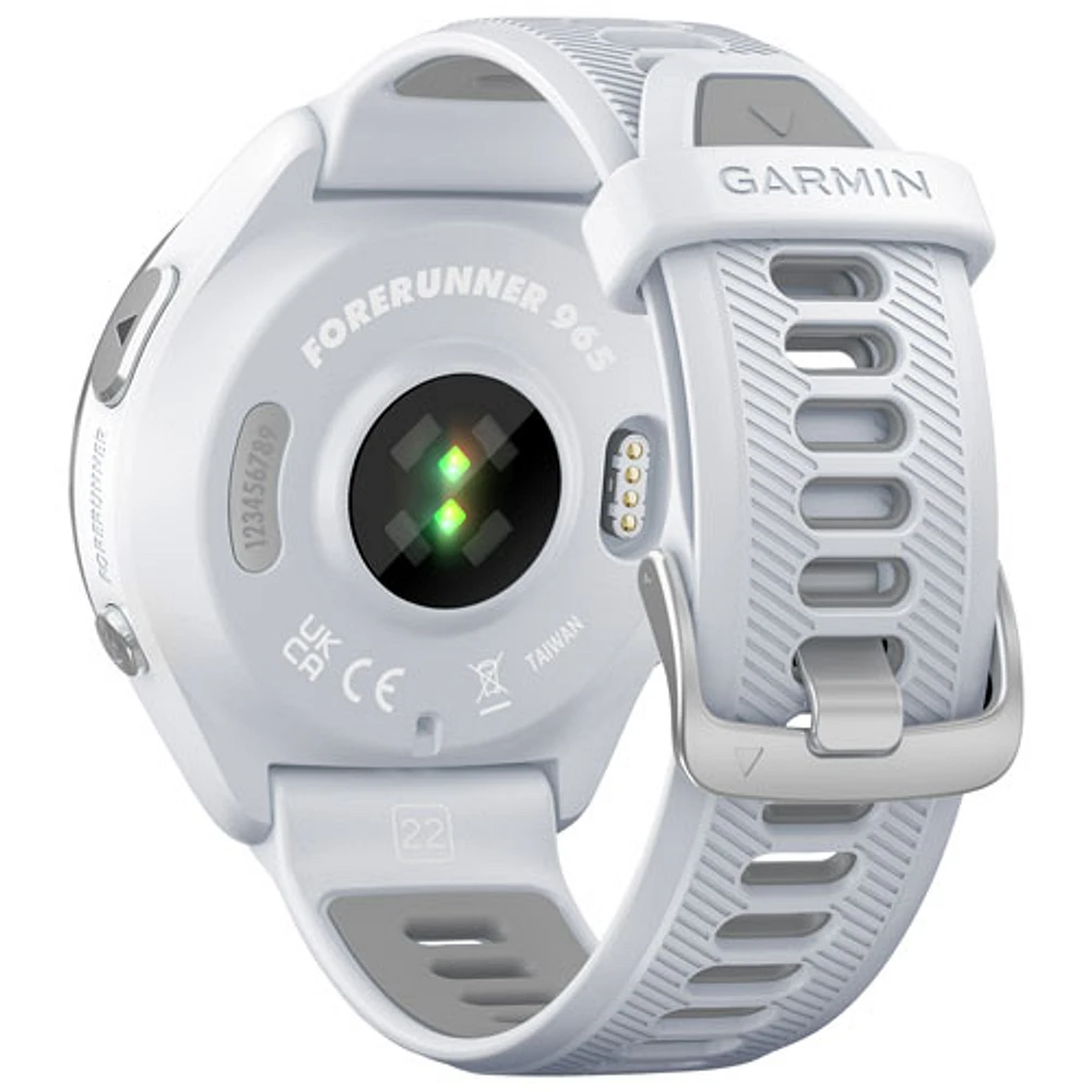 Garmin Forerunner 965 47mm Bluetooth Running Smartwatch - Whitestone/Powder Grey