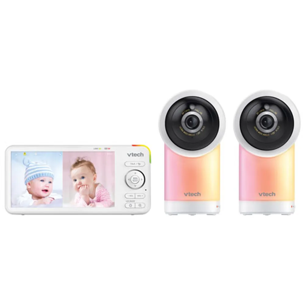 VTech 5" Wi-Fi HD Video Baby Monitor w/ 2 Cameras, Night Vision & Pan/Tilt (RM5766-2HD)