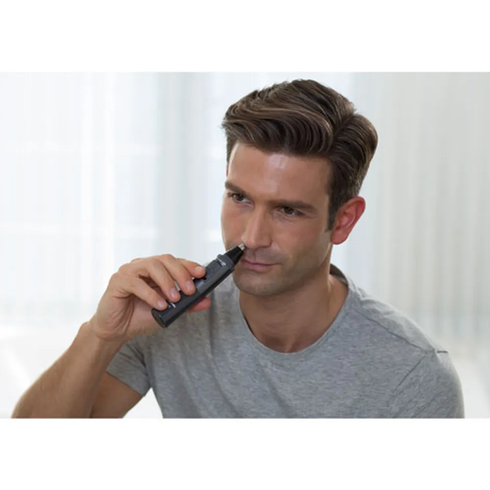 Panasonic Nose/Facial Hair Wet/Dry Trimmer (ERGN30H) - Black/Charcoal