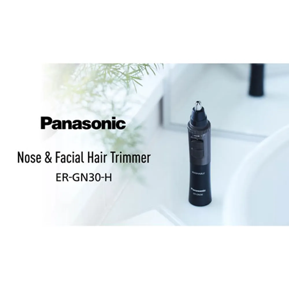 Panasonic Nose/Facial Hair Wet/Dry Trimmer (ERGN30H) - Black/Charcoal