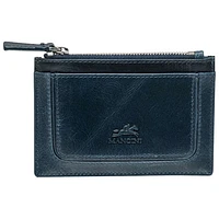 Mancini South Beach RFID Genuine Leather Card Holder Card Case - Blue