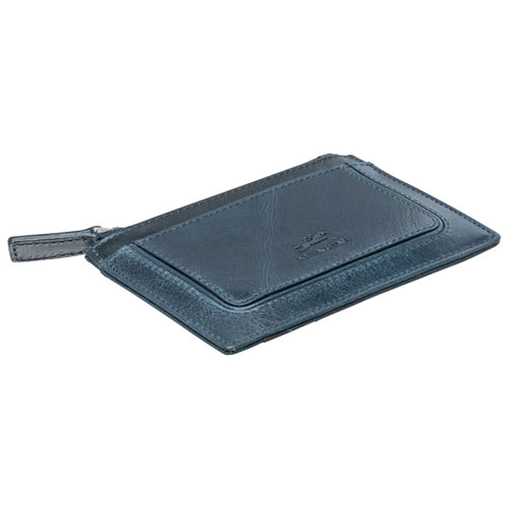 Mancini South Beach RFID Genuine Leather Card Holder Card Case - Blue