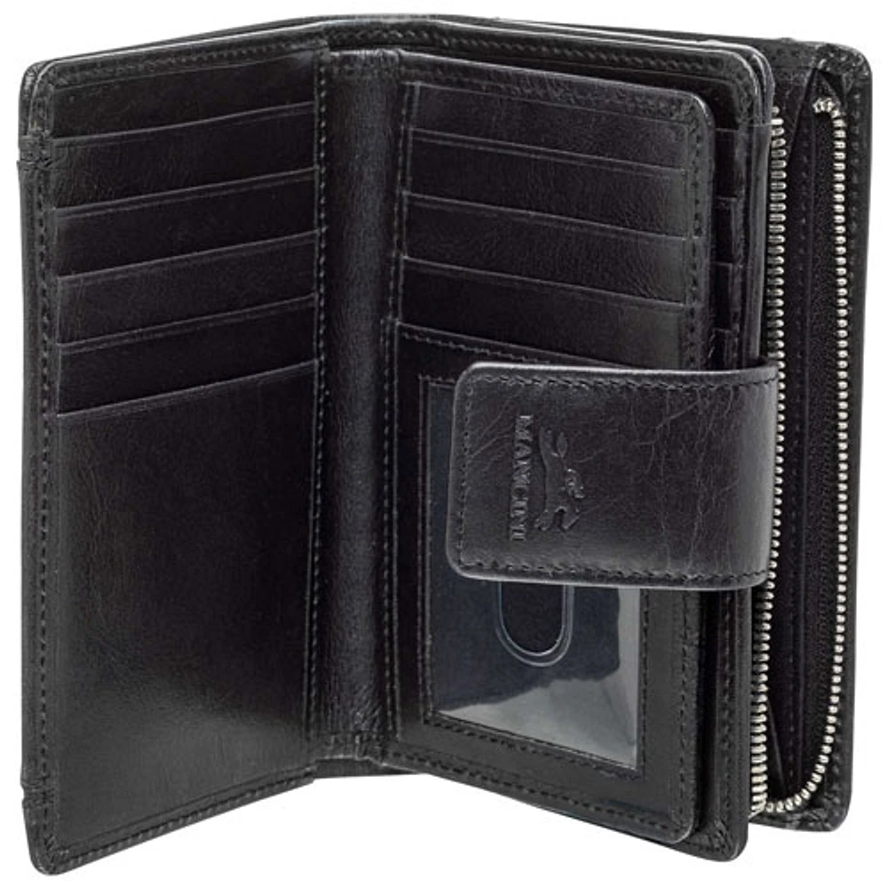 Mancini South Beach RFID Genuine Leather Bi-fold Wallet