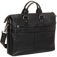 Mancini Buffalo 15.6" Single-Compartment Laptop Briefcase Bag - Black