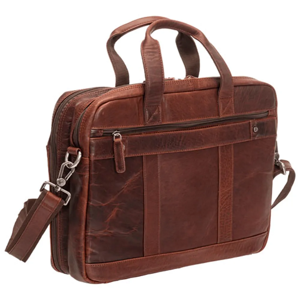 Mancini Buffalo 15.6" Double-Compartment Laptop Briefcase Bag