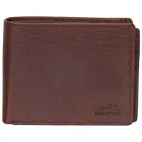 Mancini Buffalo RFID Genuine Leather Wallet with Zippered Coin Pocket