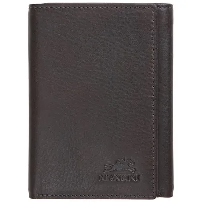Portefeuille RFID à trois volets en cuir véritable Monterrey de Mancini - Brun