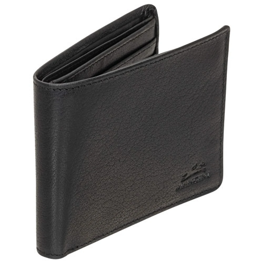 Mancini Buffalo RFID Genuine Leather Bi-fold Left Wing Wallet