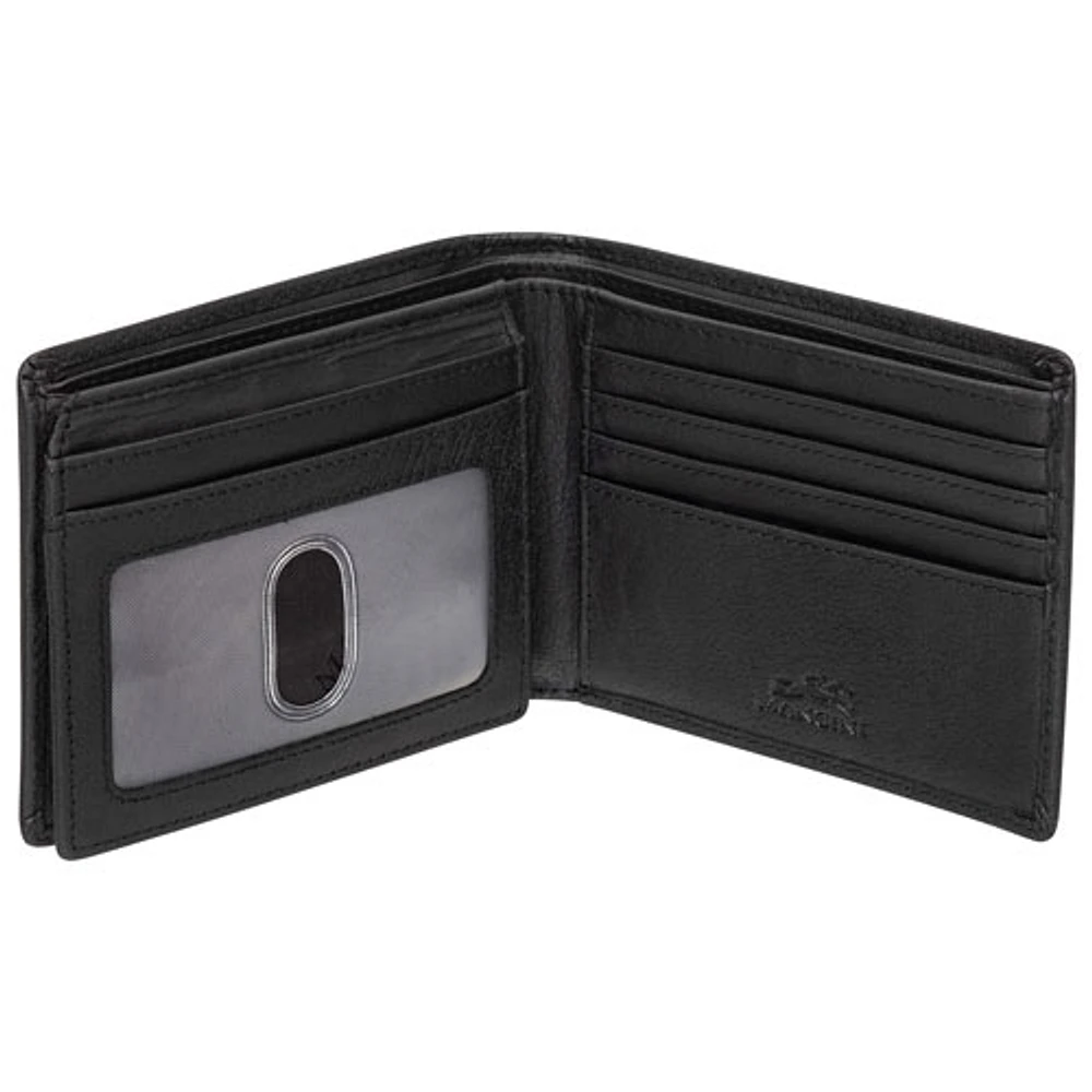 Mancini Buffalo RFID Genuine Leather Bi-fold Left Wing Wallet