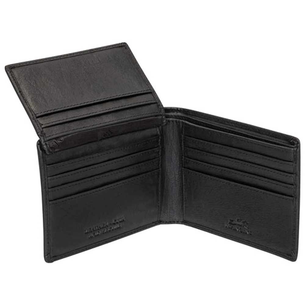 Mancini Buffalo RFID Genuine Leather Bi-fold Left Wing Wallet