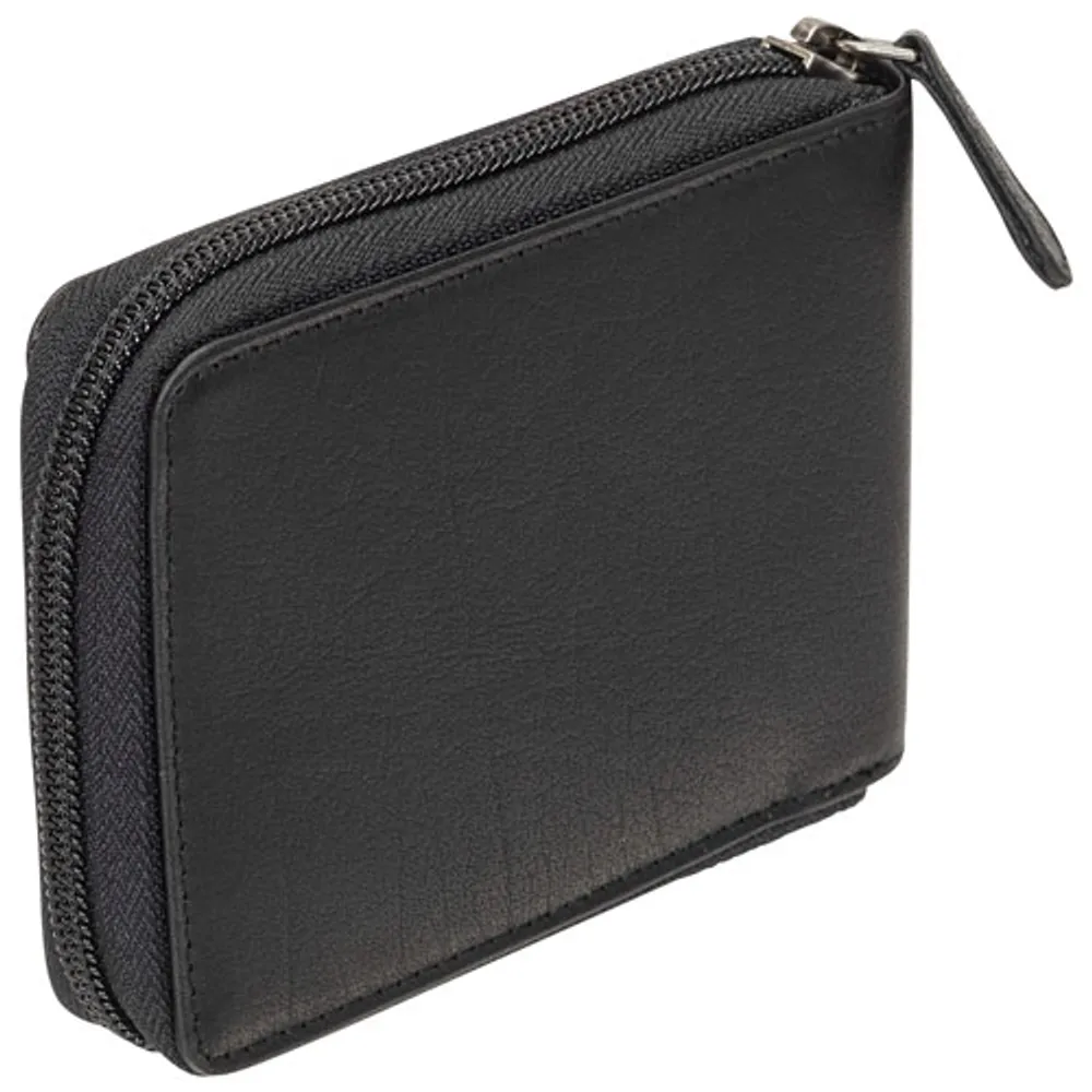 Mancini Buffalo RFID Genuine Leather Zippered Wallet Wallet