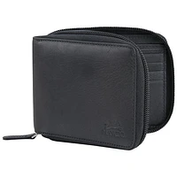 Mancini Monterrey RFID Genuine Leather Bi-fold Wallet with Removable Passcase - Black