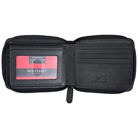 Mancini Monterrey RFID Genuine Leather Bi-fold Wallet with Removable Passcase - Black