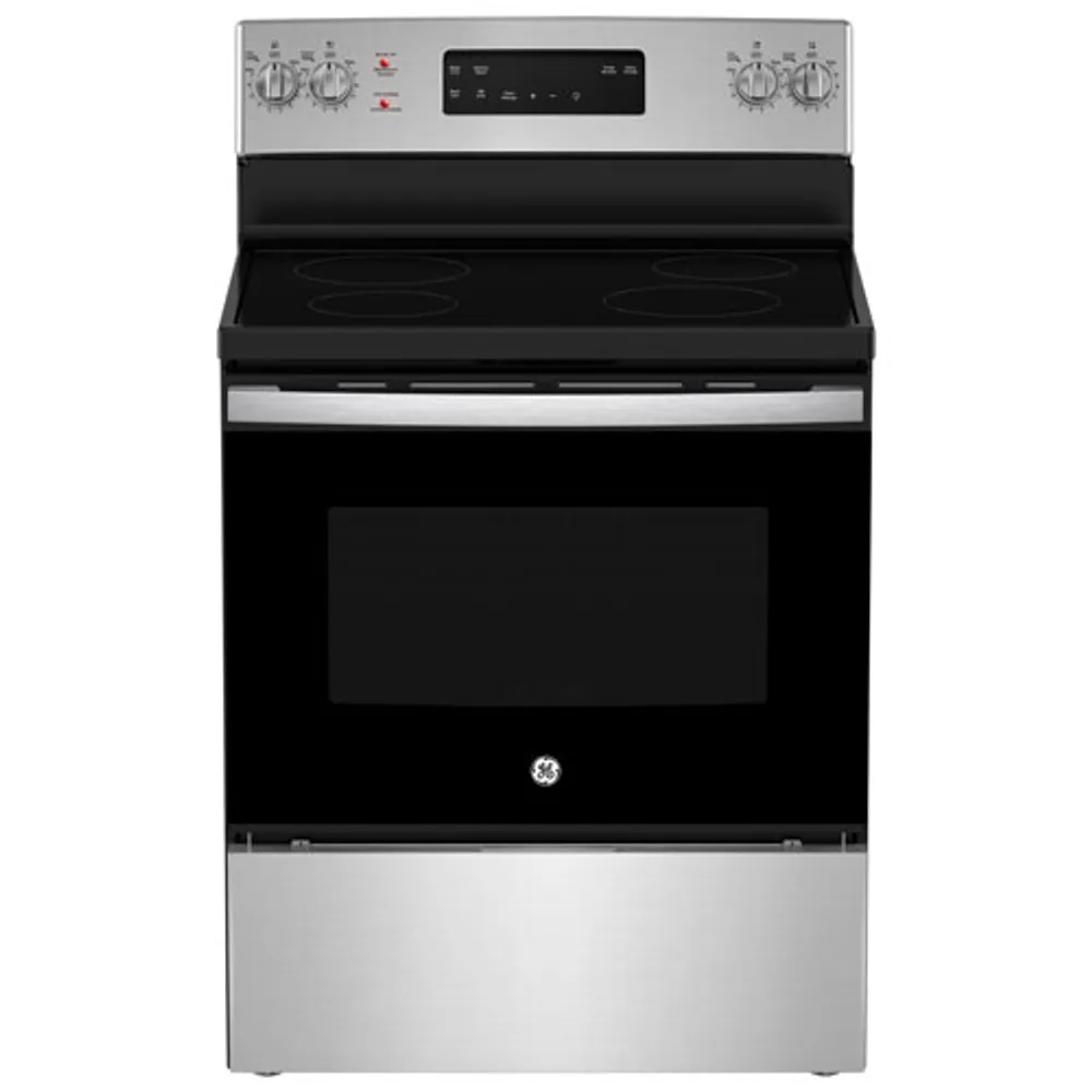 GE 30" 5.0 Cu. Ft. Self-Clean Freestanding Electric Range (JCB630SVSS) - Stainless Steel