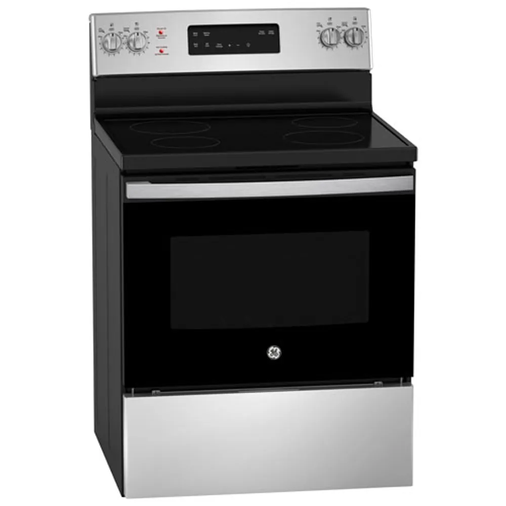 GE 30" 5.0 Cu. Ft. Self-Clean Freestanding Electric Range (JCB630SVSS) - Stainless Steel