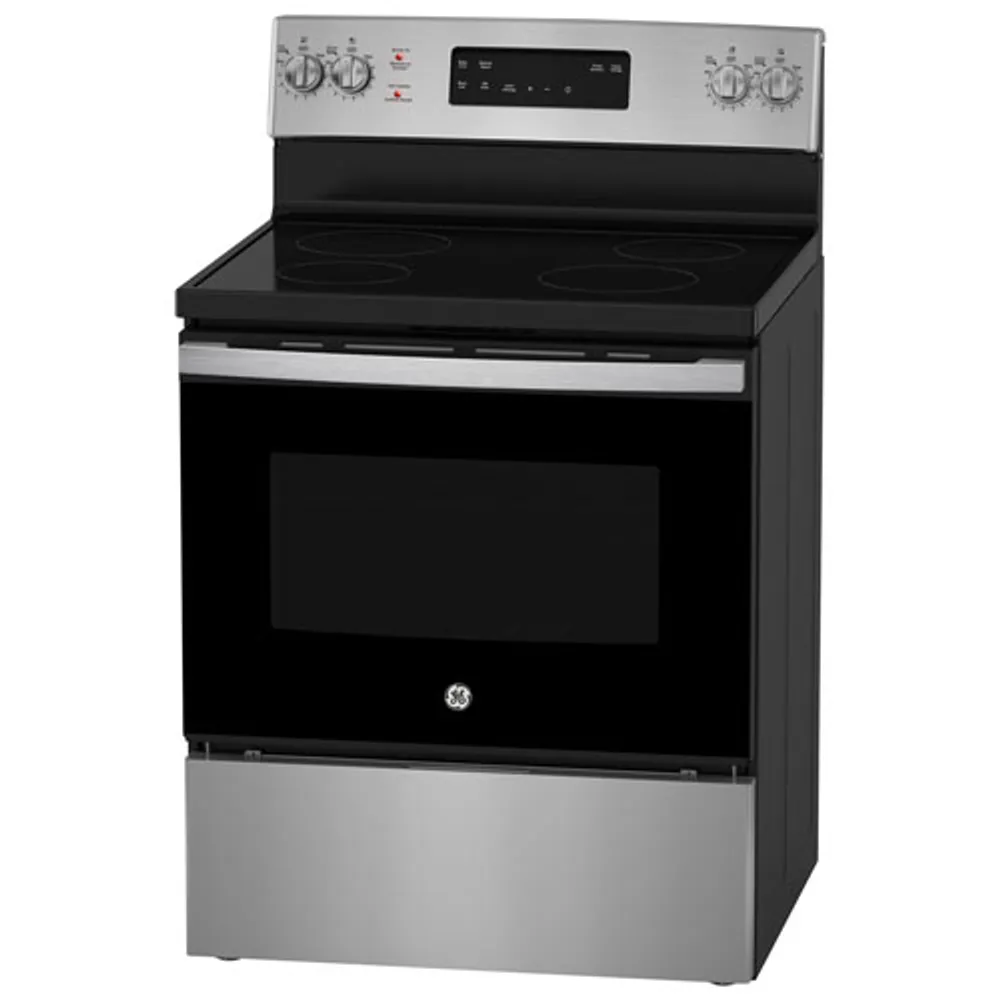 GE 30" 5.0 Cu. Ft. Self-Clean Freestanding Electric Range (JCB630SVSS) - Stainless Steel