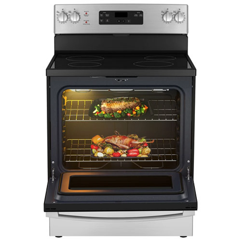 GE 30" 5.0 Cu. Ft. Freestanding Electric Range (JCBS630SVSS) - Stainless Steel