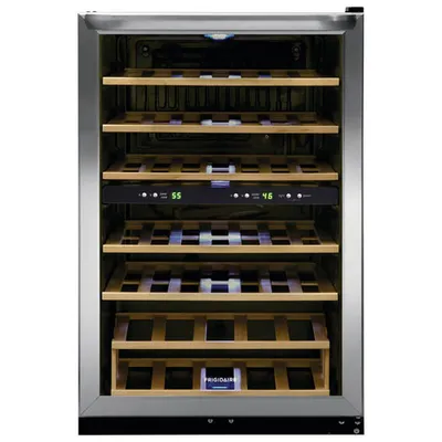 Frigidaire 45-Bottle Freestanding Dual Temperature Zone Wine Cooler (FRWW4543AS) - Stainless Steel