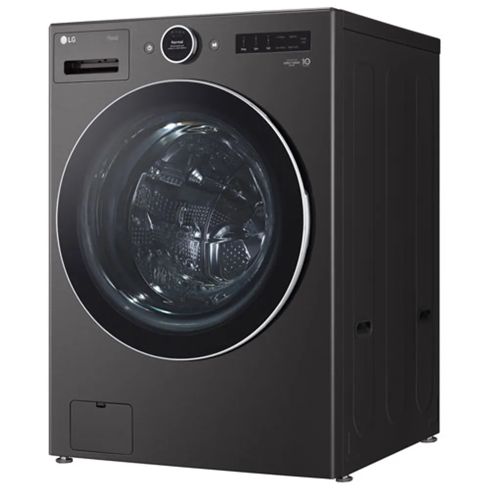 LG 5.8 Cu. Ft. High Efficiency Front Load Steam Washer (WM6700HBA) - Black Steel